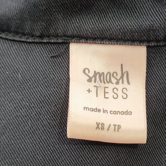 SMASH + TESS Barely Black Coveralls Tencel Romper Jumpsuit XS - Picture 12 of 14